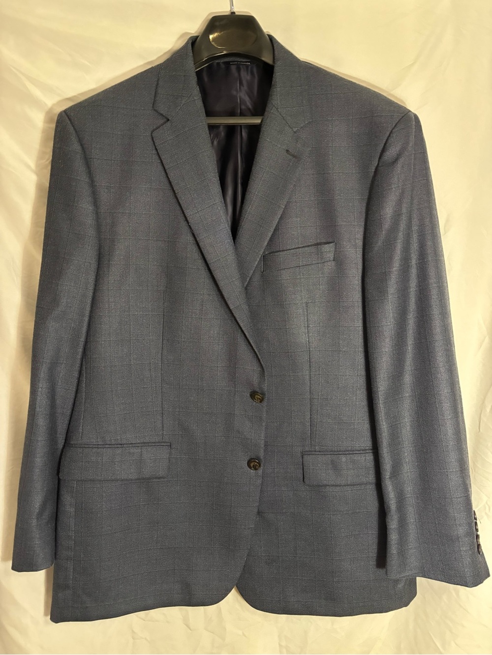 Ralph Lauren Men's Gray Windowpane Two-Button Blazer